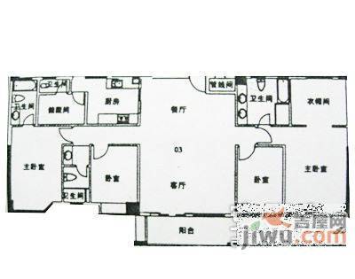 丽江花园左岸5室2厅3卫230㎡户型图