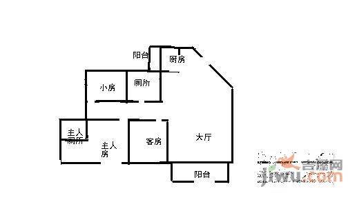 丽江花园左岸3室2厅2卫135㎡户型图