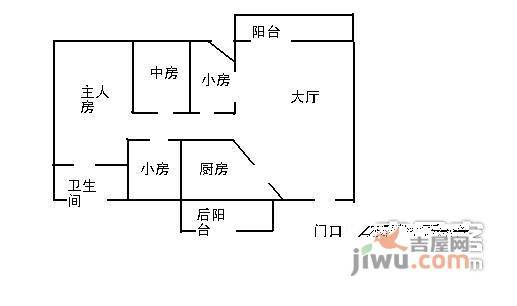 丽江花园左岸3室1厅2卫128㎡户型图