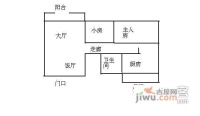 丽江花园左岸2室1厅1卫户型图