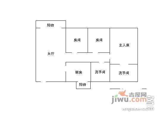 丽江花园左岸3室1厅2卫128㎡户型图