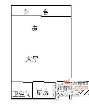 南洲花苑1室0厅1卫33㎡户型图