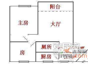 南洲花苑2室1厅1卫86㎡户型图