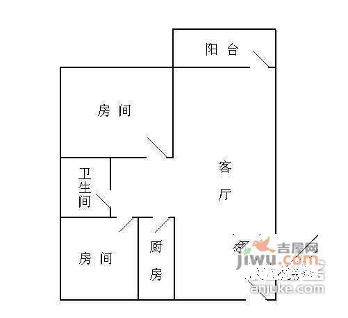 云宁居2室2厅1卫73㎡户型图