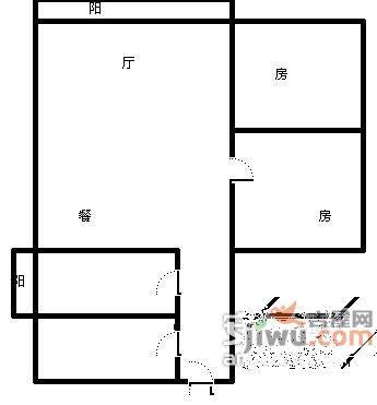 云宁居2室2厅1卫73㎡户型图