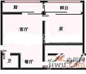 云宁居2室1厅1卫71㎡户型图