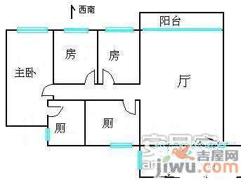 洛涛北区3室2厅2卫93㎡户型图