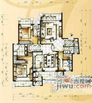 星河湾四期3室2厅3卫206㎡户型图