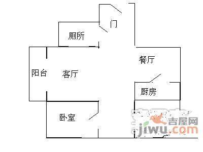 芳草园小区2室2厅1卫87㎡户型图