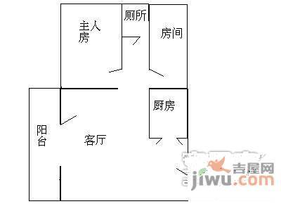 芳草园小区2室1厅1卫户型图