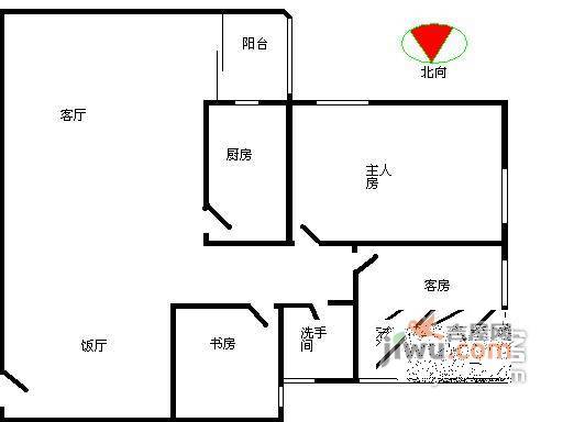 芳草园小区3室2厅1卫户型图