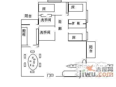 芳草园小区3室1厅1卫户型图