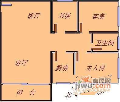 天河北苑4室2厅2卫户型图