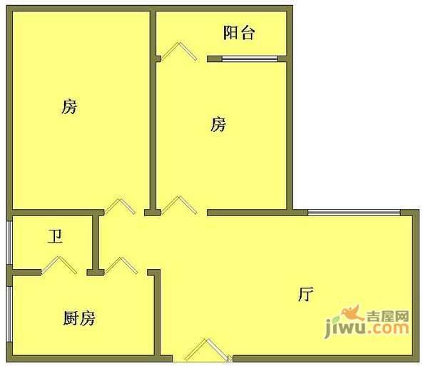 怡园小区2室1厅1卫93㎡户型图