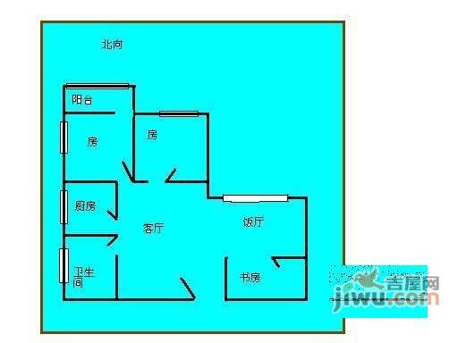 怡园小区3室1厅1卫93㎡户型图