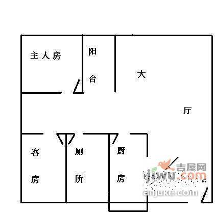 东华花园3室2厅1卫112㎡户型图