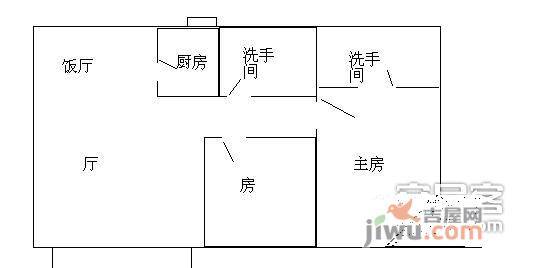 上漖海滨花园3室2厅1卫户型图