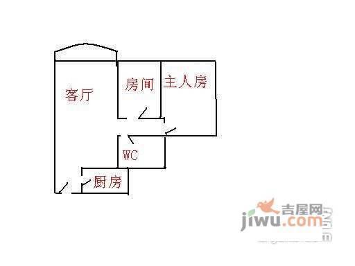 上漖海滨花园2室1厅1卫70㎡户型图