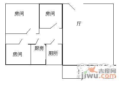 金田花苑3室1厅1卫93㎡户型图