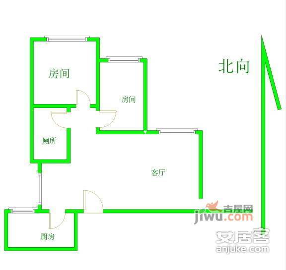 金田花苑3室1厅1卫93㎡户型图