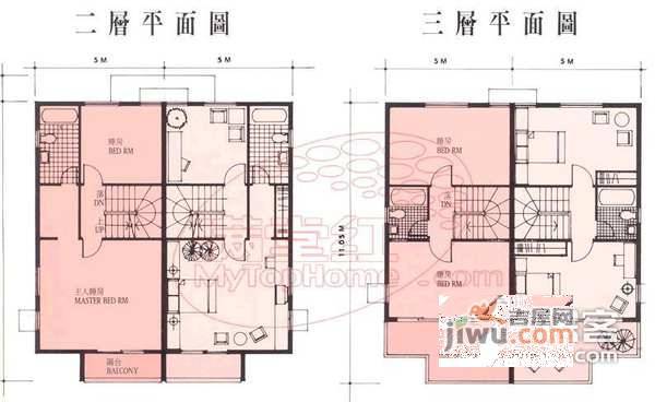 祈福新邨A区5室2厅3卫192㎡户型图