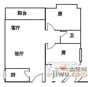 南洲名苑2室2厅1卫75㎡户型图