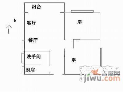 南洲名苑2室1厅1卫73㎡户型图