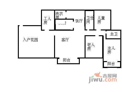 翡翠绿洲4室2厅2卫230㎡户型图