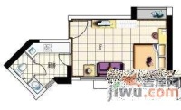 金碧领秀国际1室1厅1卫40㎡户型图
