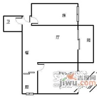 云景花园云景名都2室1厅1卫82㎡户型图