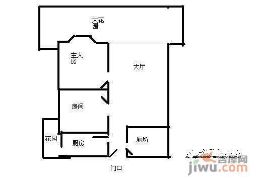 祈福新邨天湖居2室1厅1卫78㎡户型图