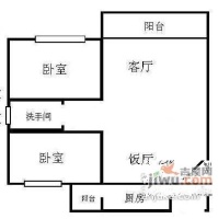 广州保利花园2室1厅1卫78㎡户型图