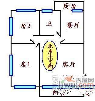 富丽家园2室1厅1卫78㎡户型图