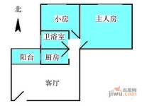 广州保利花园2室2厅1卫70㎡户型图