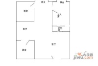 洛涛南区2室1厅2卫60㎡户型图