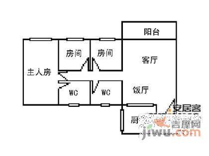 洛涛南区4室2厅2卫120㎡户型图