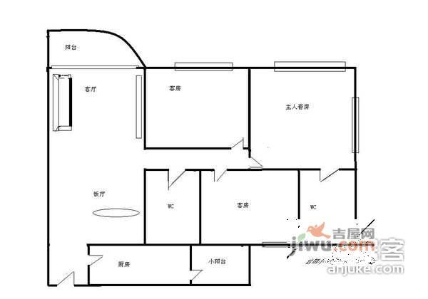 顺德碧桂园花园区3室2厅2卫173㎡户型图