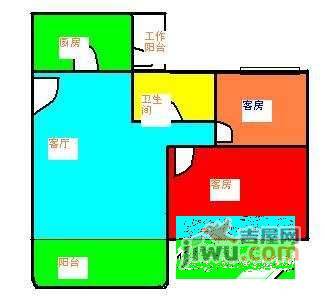 顺德碧桂园花园区2室1厅1卫68㎡户型图