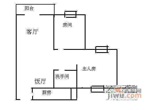 顺德碧桂园花园区2室2厅1卫69㎡户型图