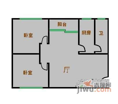 侨诚花园2室1厅1卫68㎡户型图