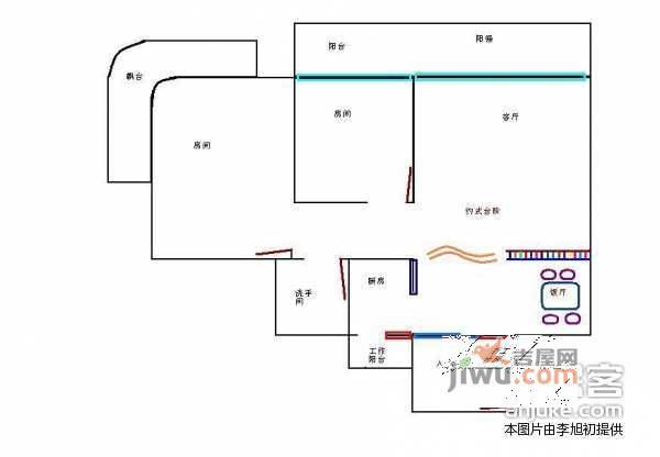 富力桃园2室1厅1卫101㎡户型图