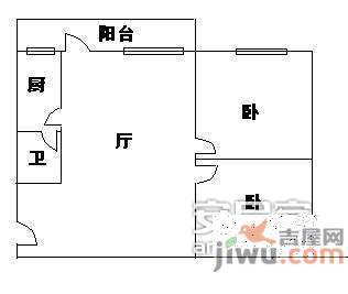 富力桃园2室1厅1卫101㎡户型图