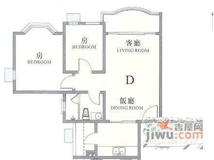 祈福新邨山泉居2室2厅1卫78㎡户型图