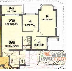 祈福新邨山泉居3室2厅1卫129㎡户型图