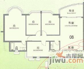 祈福新邨山泉居4室2厅2卫218㎡户型图