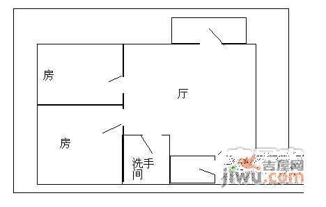 海龙湾2室2厅2卫84㎡户型图