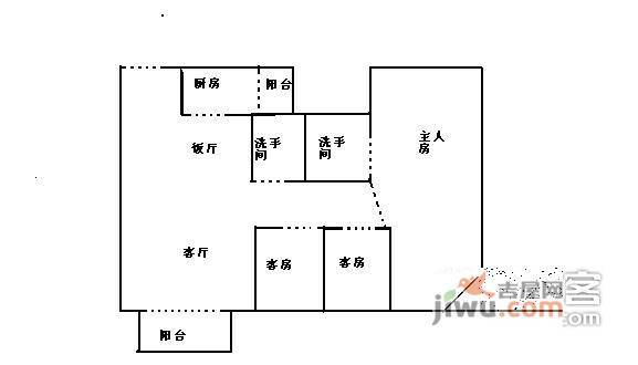 海龙湾3室2厅2卫173㎡户型图