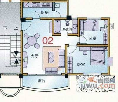 顺德碧桂园芷兰湾2室1厅1卫90㎡户型图