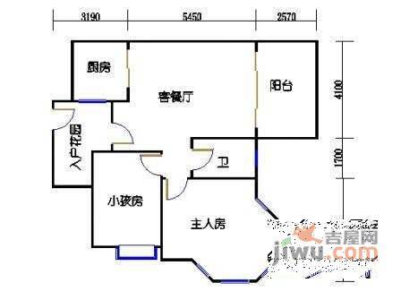 顺德碧桂园芷兰湾2室2厅1卫107㎡户型图