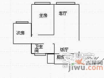 祈福新邨康怡居2室2厅1卫68㎡户型图